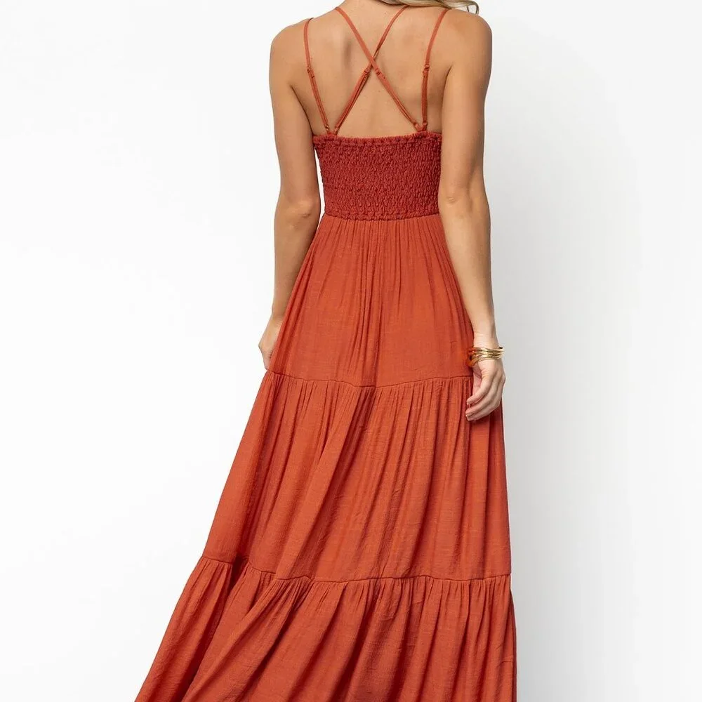 Baltic Born Summerlin Lace Top Maxi Dress | Rust Size XLXL - Picture 4 of 5